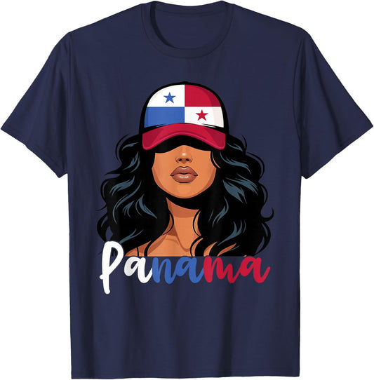 Panamanian Girl Panama Flag Proud Panameña Women T-Shirt - T-Shirt | Navy