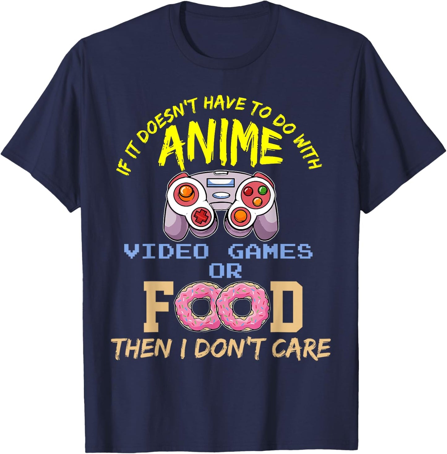 Anime Video Gaming Gamer T-Shirt - T-Shirt | Navy