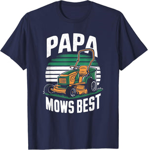 Funny Lawn Mowing Joke for Dads and Papa T-Shirt - T-Shirt | Navy