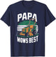 Funny Lawn Mowing Joke for Dads and Papa T-Shirt - T-Shirt | Navy