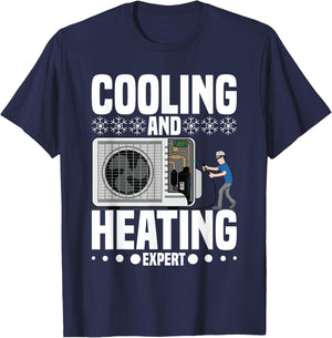 HVAC Technician HVAC Mechanic AC Repairman HVAC Engineer T-Shirt - T-Shirt | Navy