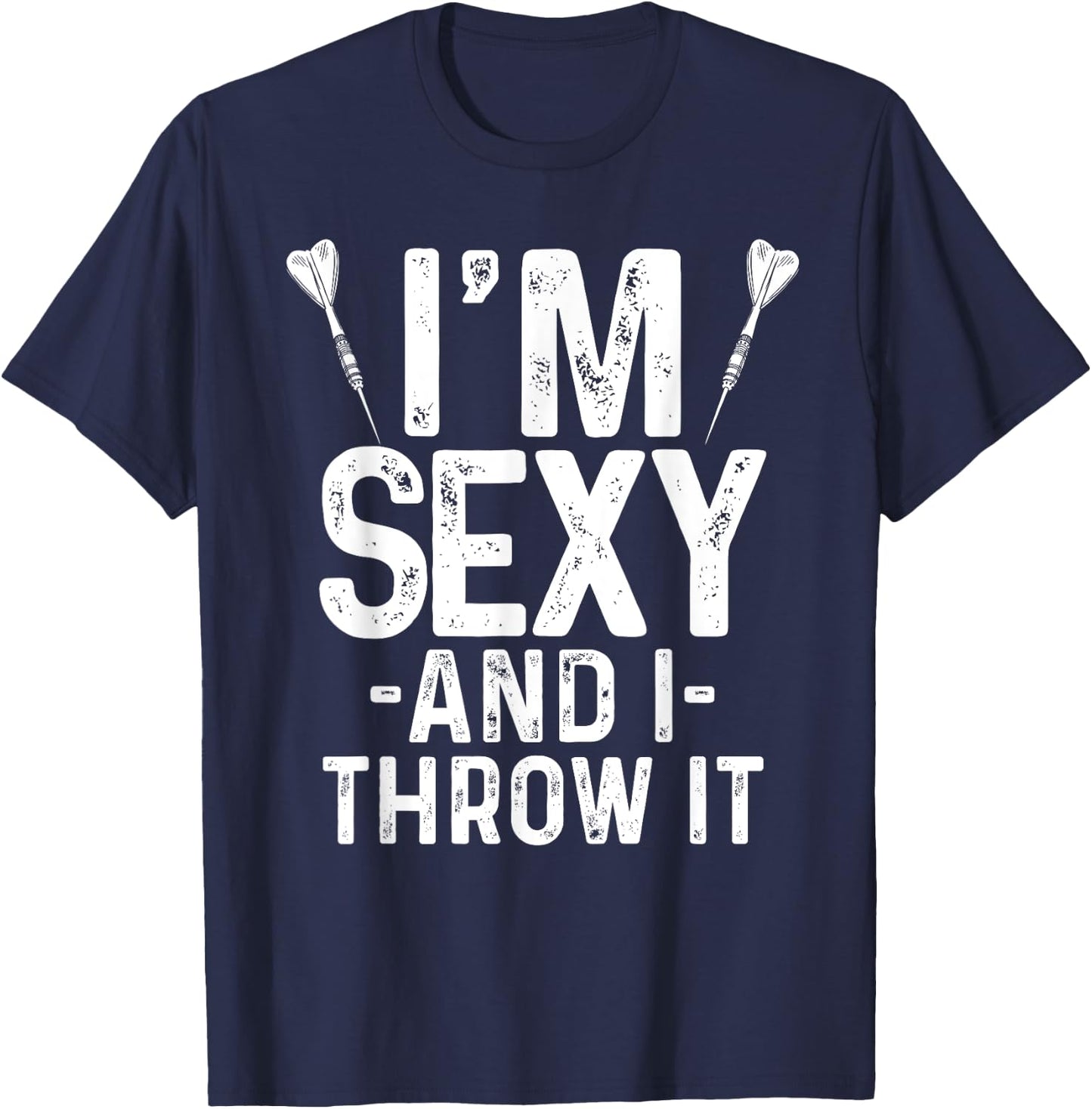 Funny Dart Design Women Dartboard Lovers Dart Player T-Shirt - T-Shirt | Navy
