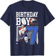 Kids 7 Year Old Ice Hockey Themed Birthday Party 7th Boy T-Shirt - T-Shirt | Navy