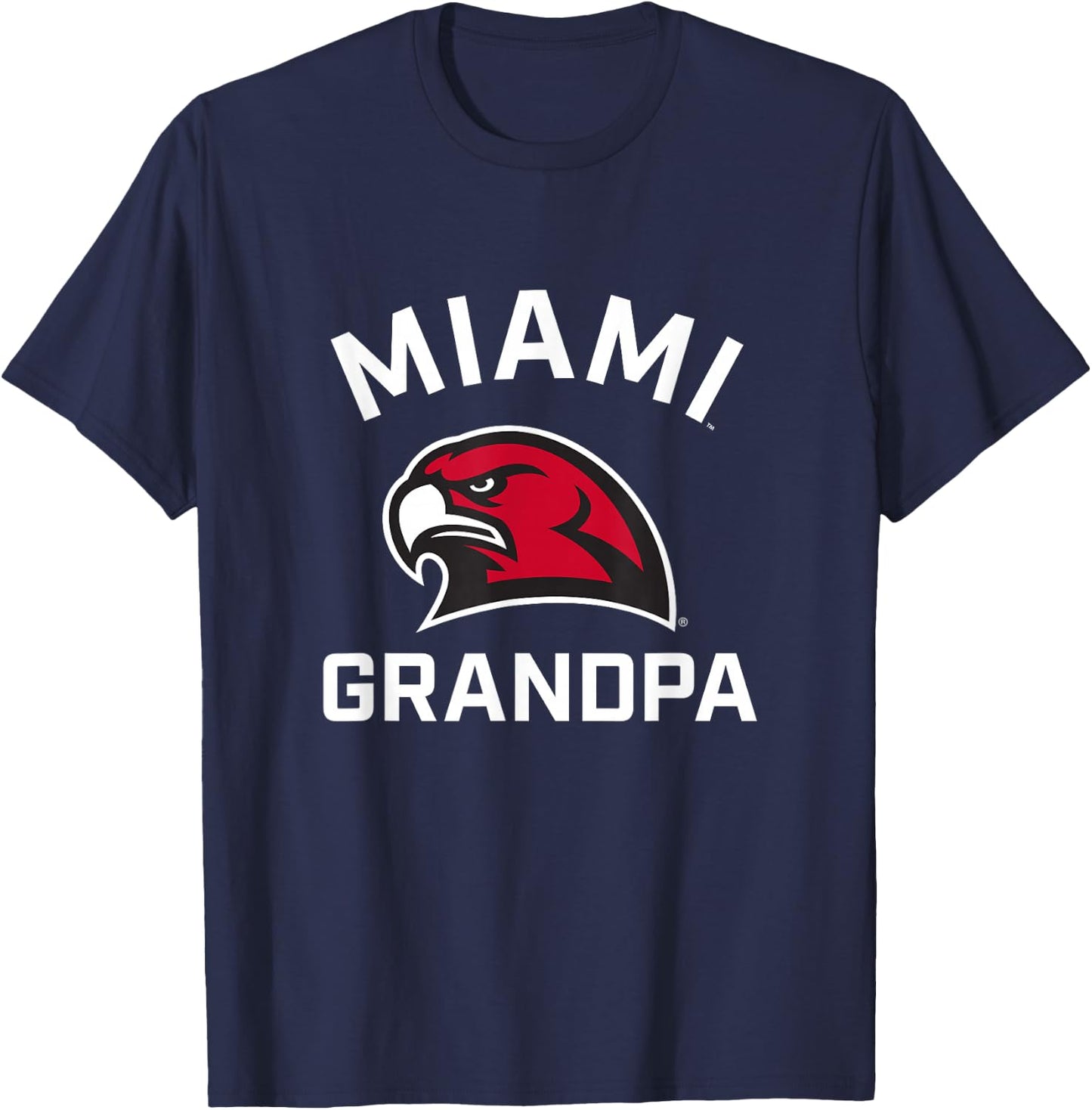 Miami University Ohio Redhawks Arched Grandpa T-Shirt - T-Shirt | Navy