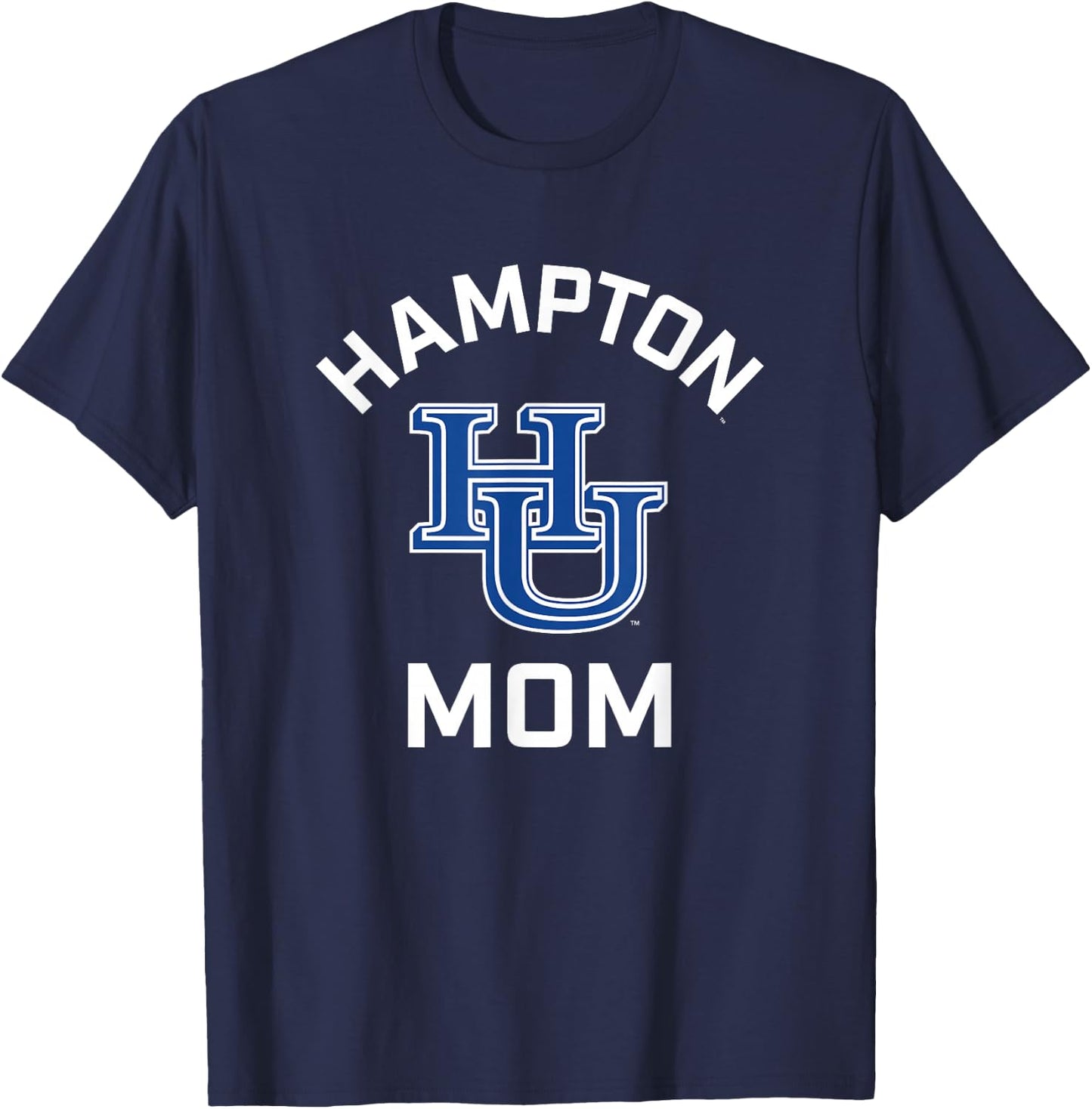 Hampton University Pirates Arched Mom T-Shirt - T-Shirt | Navy
