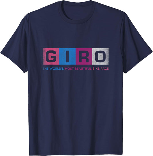 Giro D' Italia The World's Most Beautiful Bike Race T-Shirt - T-Shirt | Navy