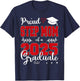 Proud Step Mom of a Class of 2025 Graduate T-Shirt - T-Shirt | Navy