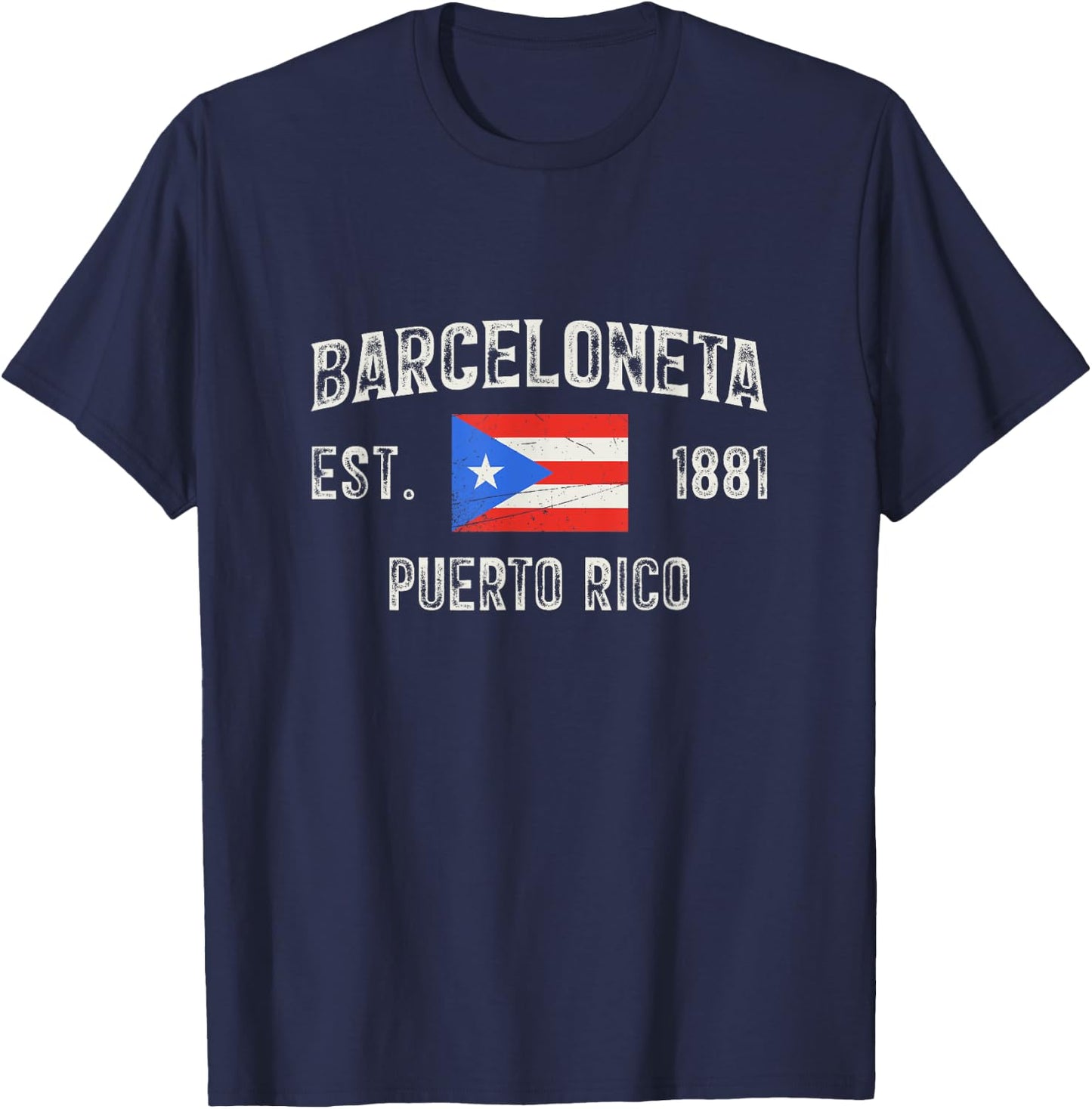 Barceloneta Puerto Rico Est 1881, Puerto Rico T-Shirt - T-Shirt | Navy