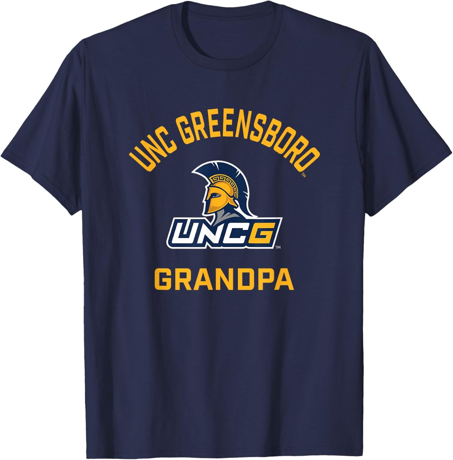 UNC Greensboro UNCG Spartans Arched Grandpa T-Shirt - T-Shirt | Navy