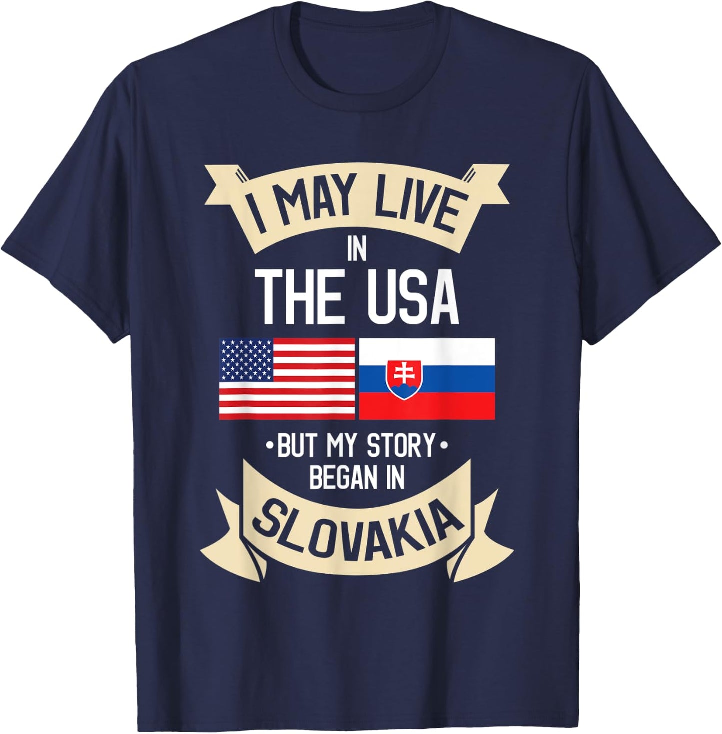 Slovakia American Flag USA Slovak Roots Gifts Kids Men T-Shirt - T-Shirt | Navy