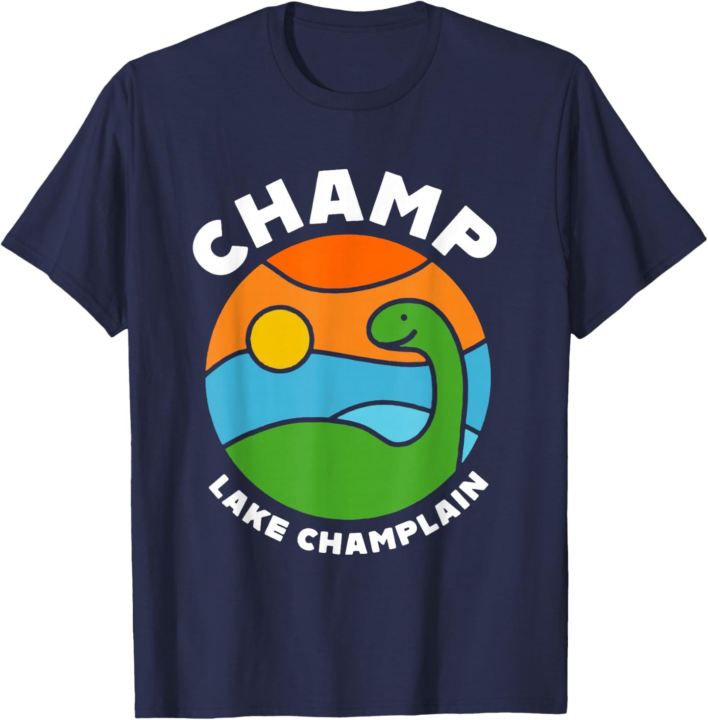 Champ The Monster Lake Champlain Burlington Vermont Souvenir T-Shirt - T-Shirt | Navy