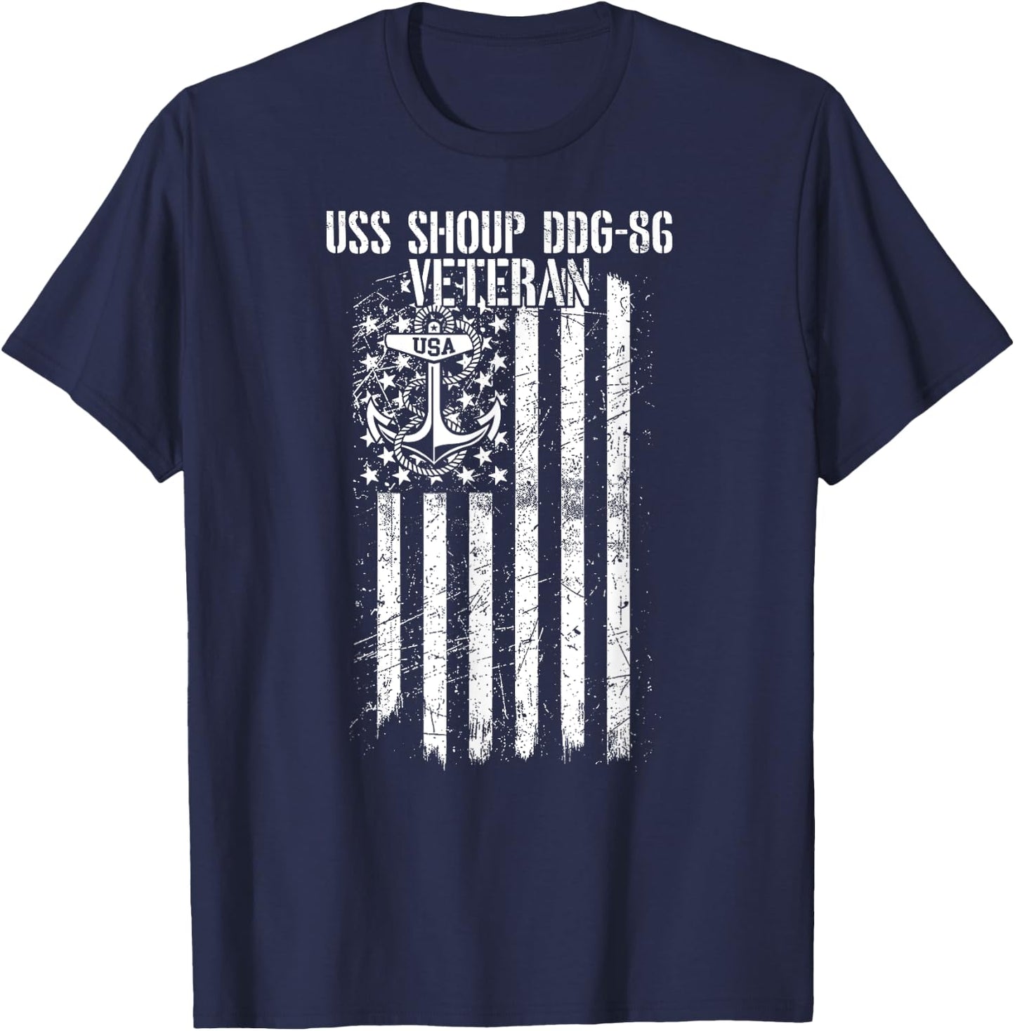 USS Shoup DDG-86 Destroyer Veteran T-Shirt - T-Shirt | Navy