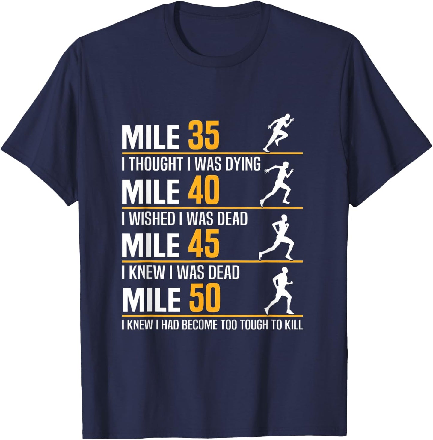 Ultrarunner Training Ultramarathon 50 Miles Ultrarunning T-Shirt - T-Shirt | Navy