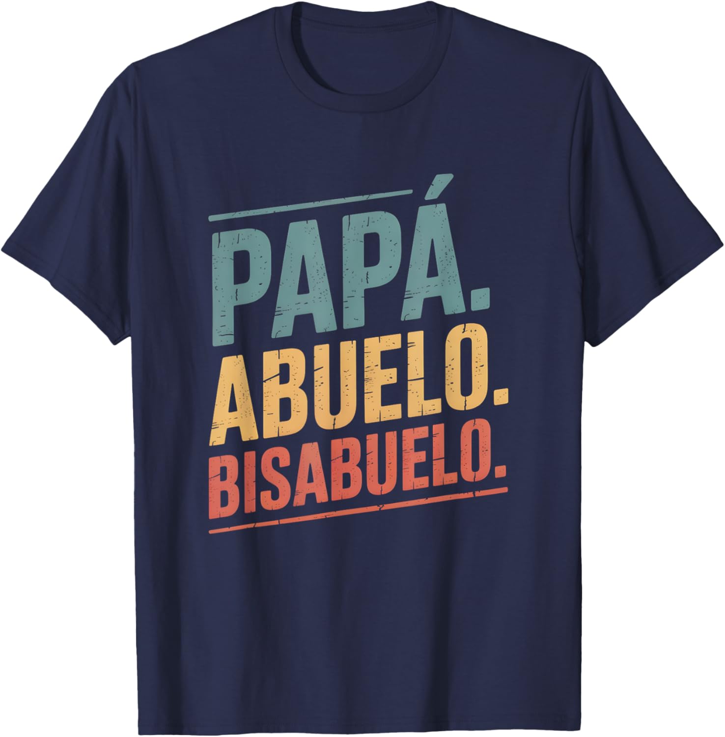 Vintage Spanish Great Grandpa Family Heritage Retro Style T-Shirt - T-Shirt | Navy