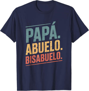 Vintage Spanish Great Grandpa Family Heritage Retro Style T-Shirt - T-Shirt | Navy