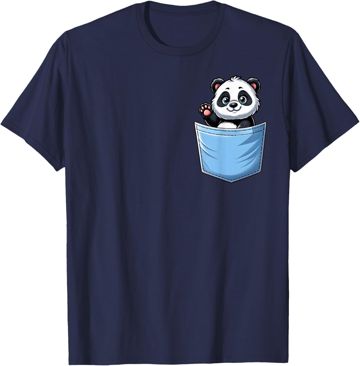 "Panda Pocket Animal" Panda in Your Pocket T-Shirt - T-Shirt | Navy