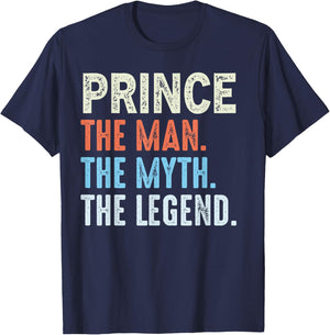 Prince The Legend Name Personalized Cute Idea Men Vintage T-Shirt - T-Shirt | Navy