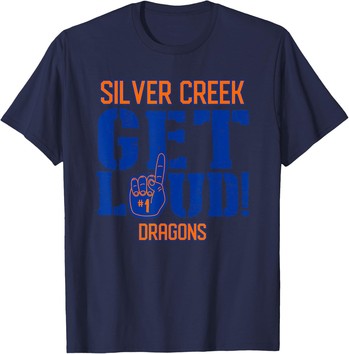 Silver Creek High School GET LOUD Dragons T-Shirt - T-Shirt | Navy