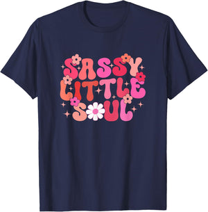 Groovy Sassy Little Soul Toddler Girl Sassy Girl Child T-Shirt - T-Shirt | Navy