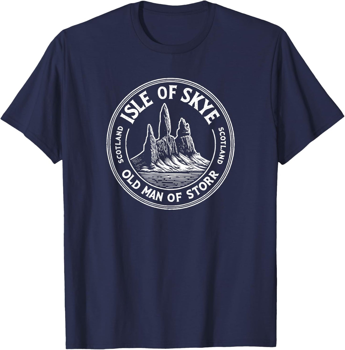 Isle of Skye Scotland Old Man of Storr Formation T-Shirt - T-Shirt | Navy