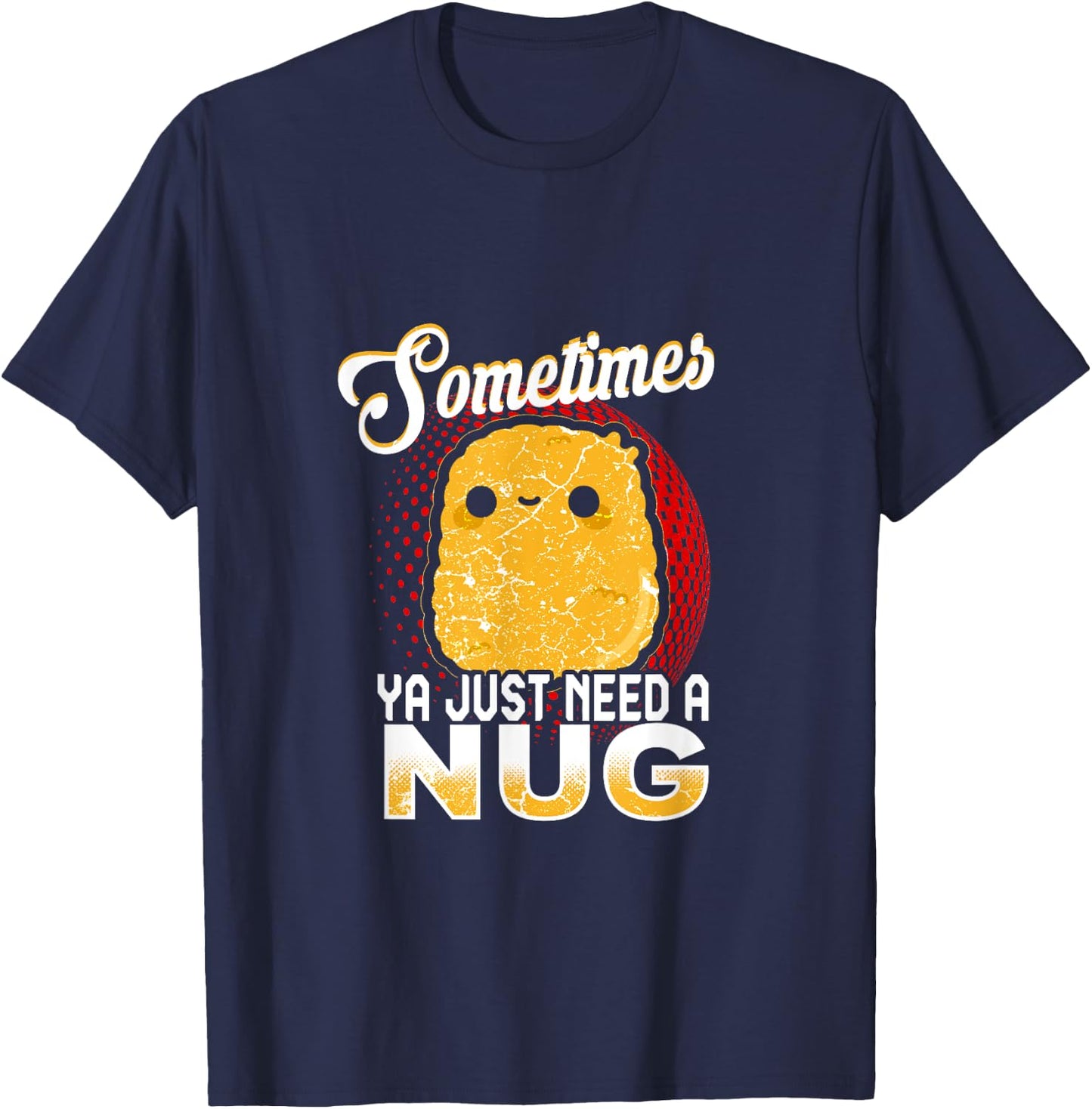 Funny Chicken Nugget Fast Food Costume T-Shirt - T-Shirt | Navy