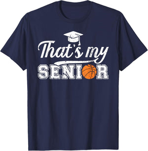 Proud Basketball Senior Dad Basketball Senior Father T-Shirt - T-Shirt | Navy