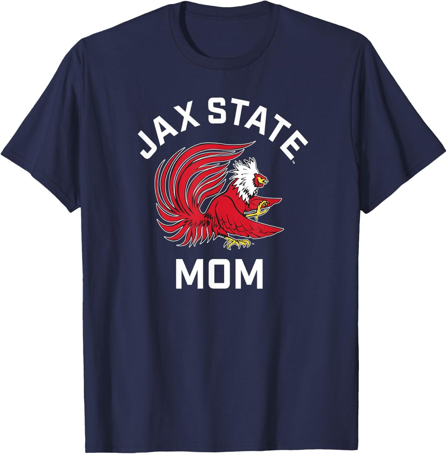 Jacksonville State University JSU Gamecocks Arched Mom T-Shirt - T-Shirt | Navy