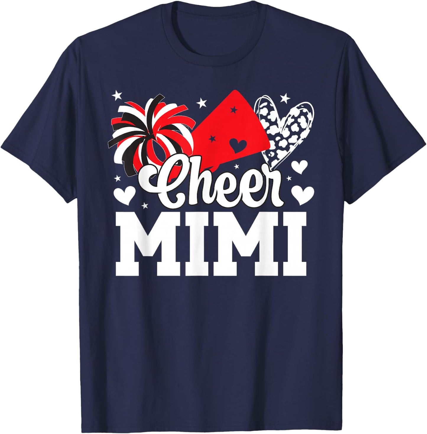 Cheer Mimi Of A Cheerleader Mimi Cheerleading Mimi Grandma T-Shirt - T-Shirt | Navy