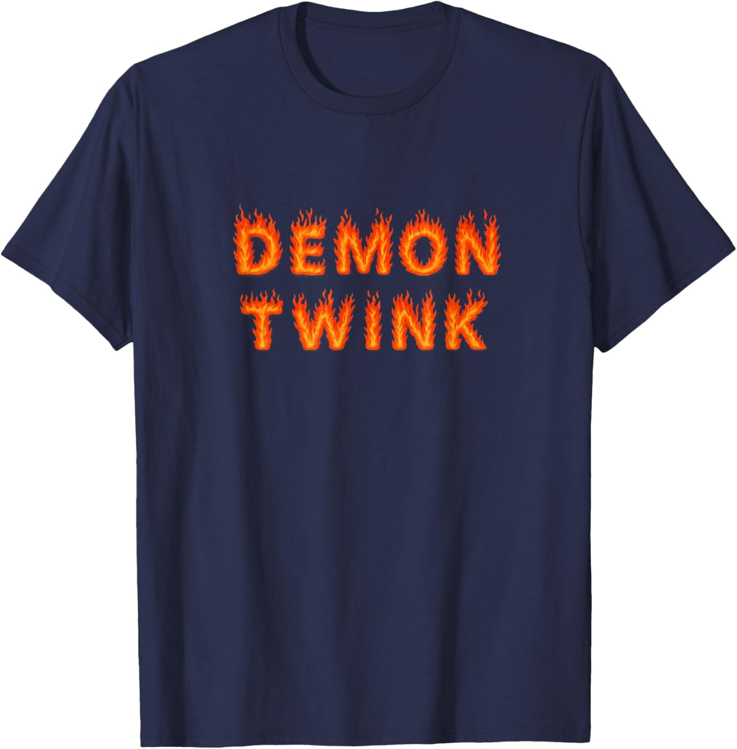 Demon Twink Funny Gay Fire T-Shirt - T-Shirt | Navy