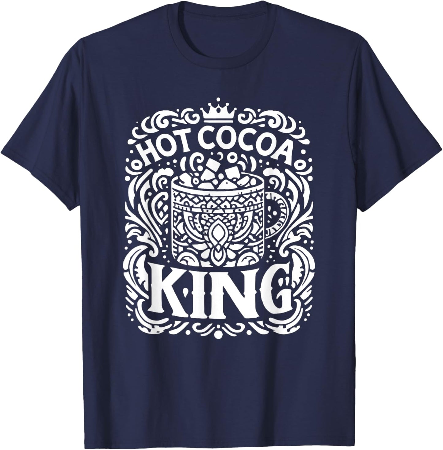 Hot Cocoa Vibes Christmas Season Hot Chocolate Drink T-Shirt - T-Shirt | Navy