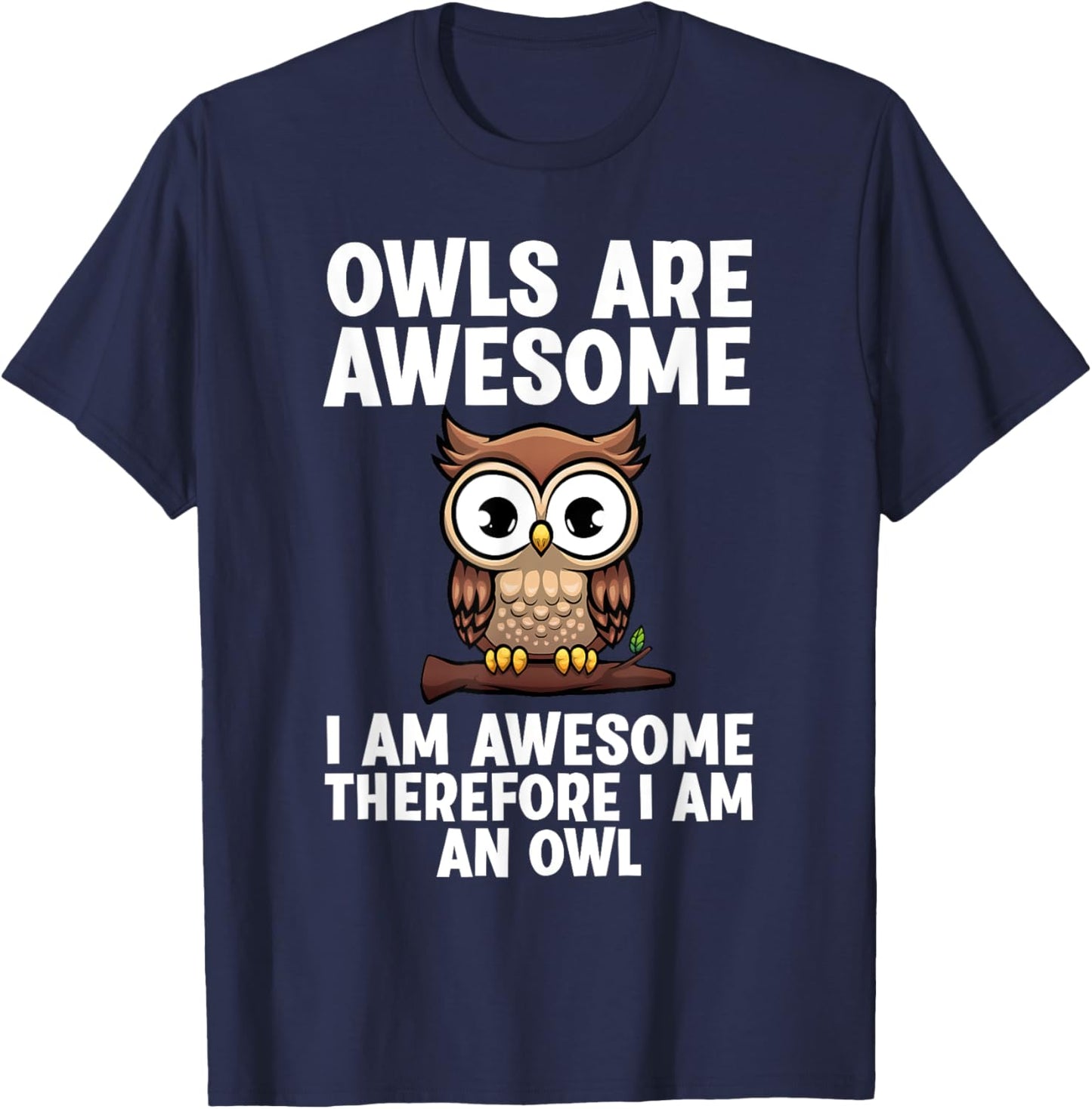 Funny Owl Design Women Night Owl Animal Owl Lover T-Shirt - T-Shirt | Navy