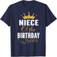 Niece Of The Birthday Queen Women Bday Party Gift T-Shirt - T-Shirt | Navy