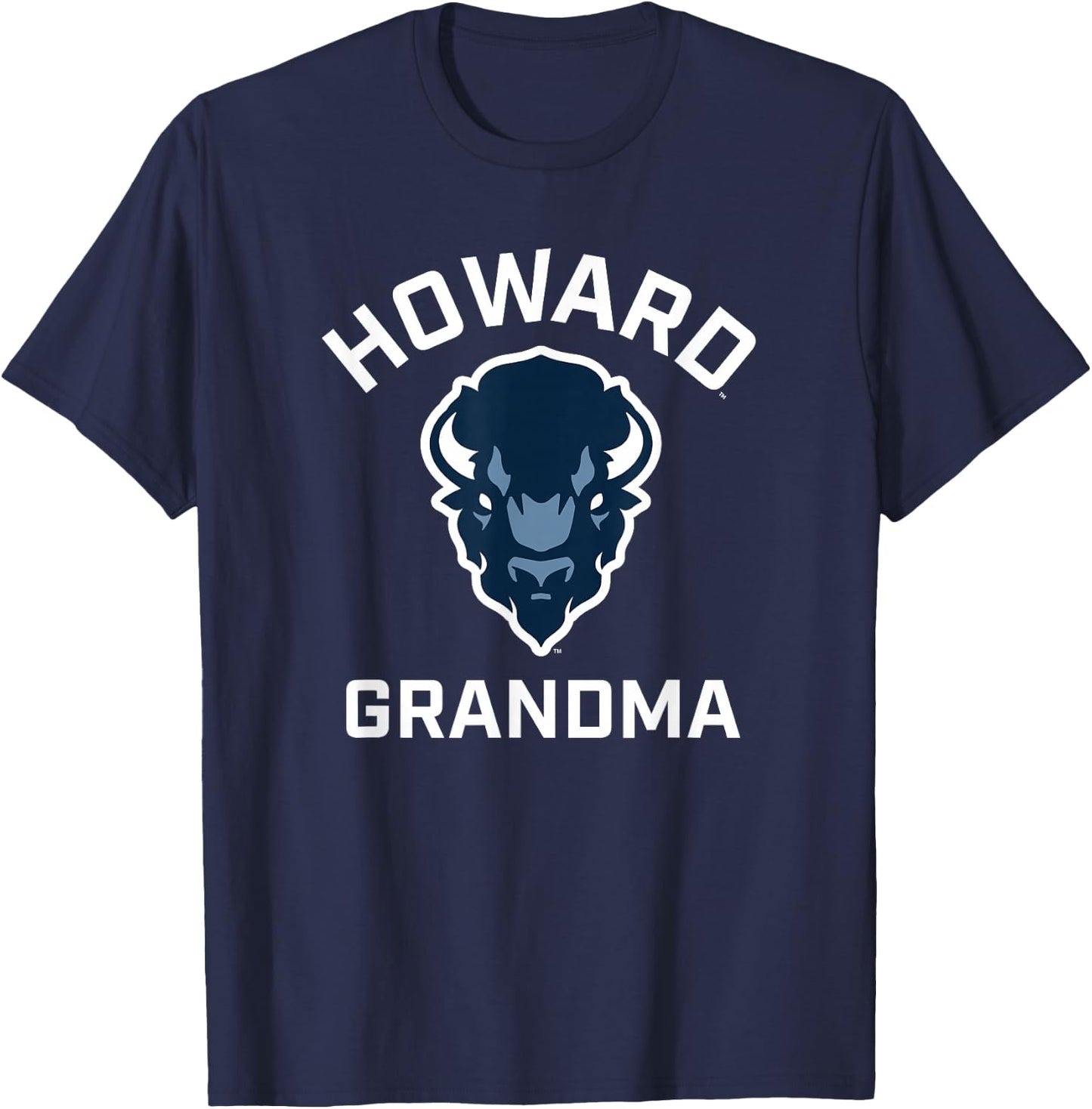 Howard University Bison Arched Grandma T-Shirt - T-Shirt | Navy
