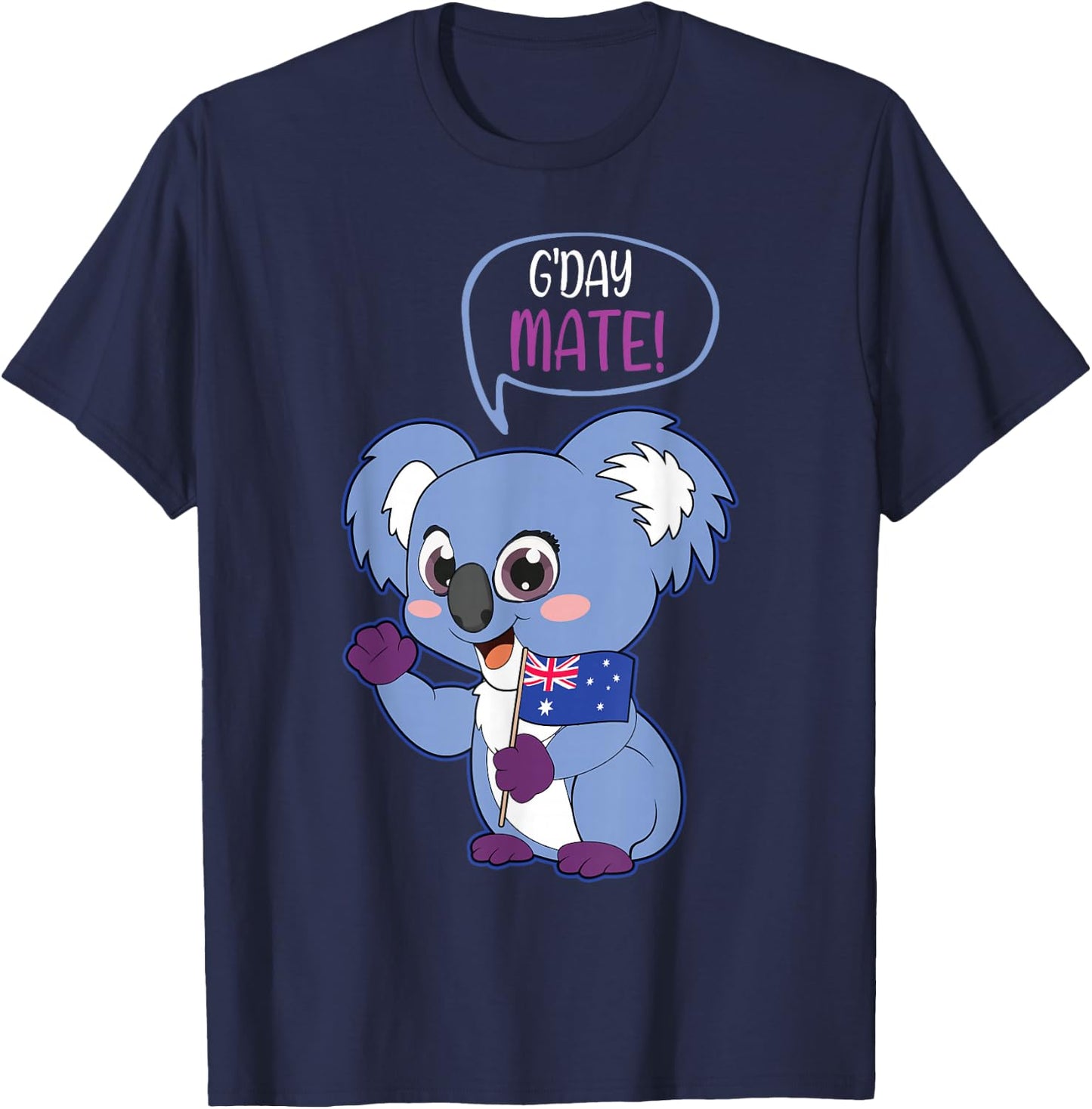 G'Day Mate Koala Australia Day Australian Australia T-Shirt - T-Shirt | Navy