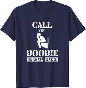 Call Of Doodie Special Plops War Duty T-Shirt - T-Shirt | Navy