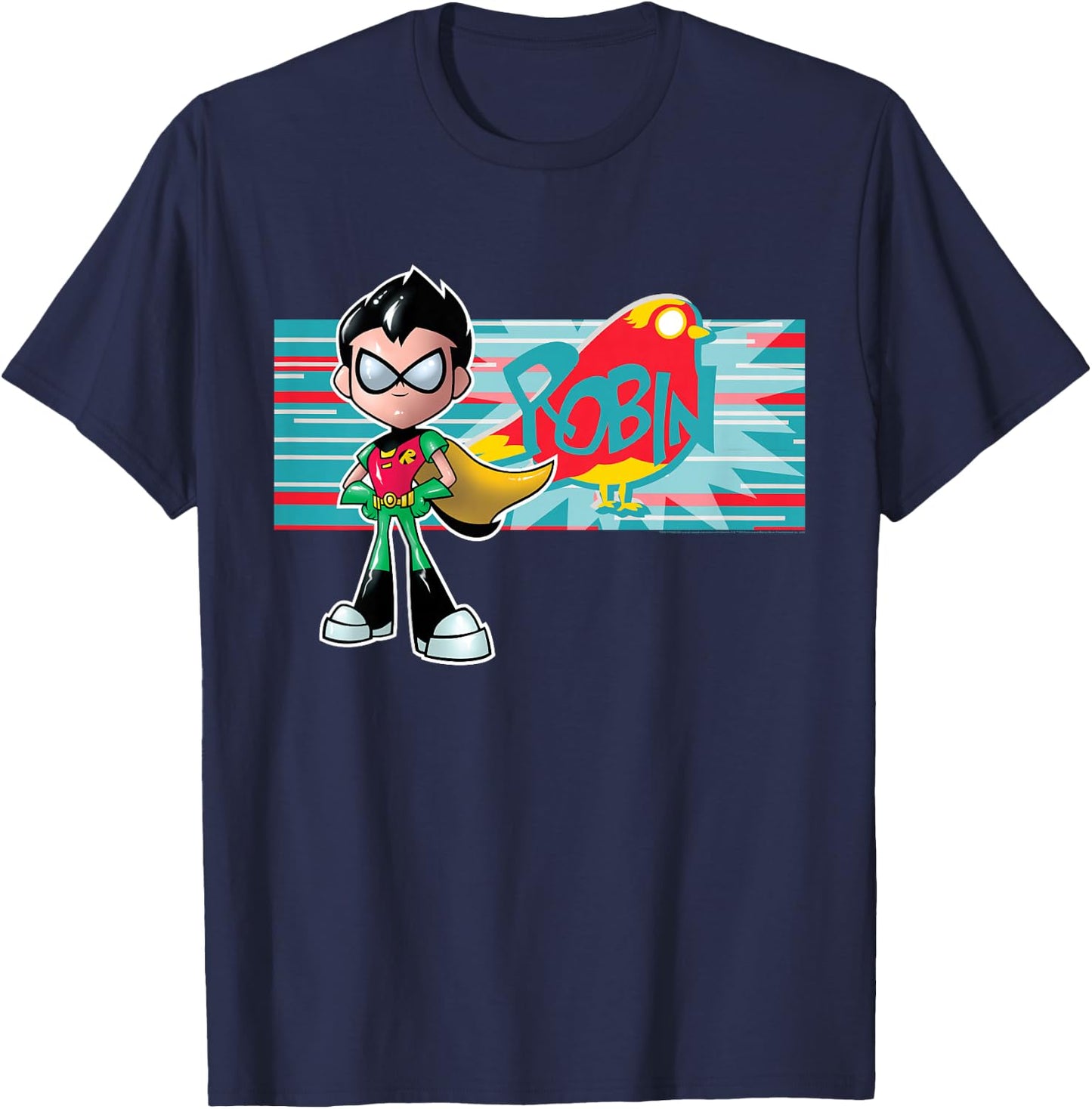 Kids DC Comics Teen Titans Go! Robin Character Panel T-Shirt - T-Shirt | Navy