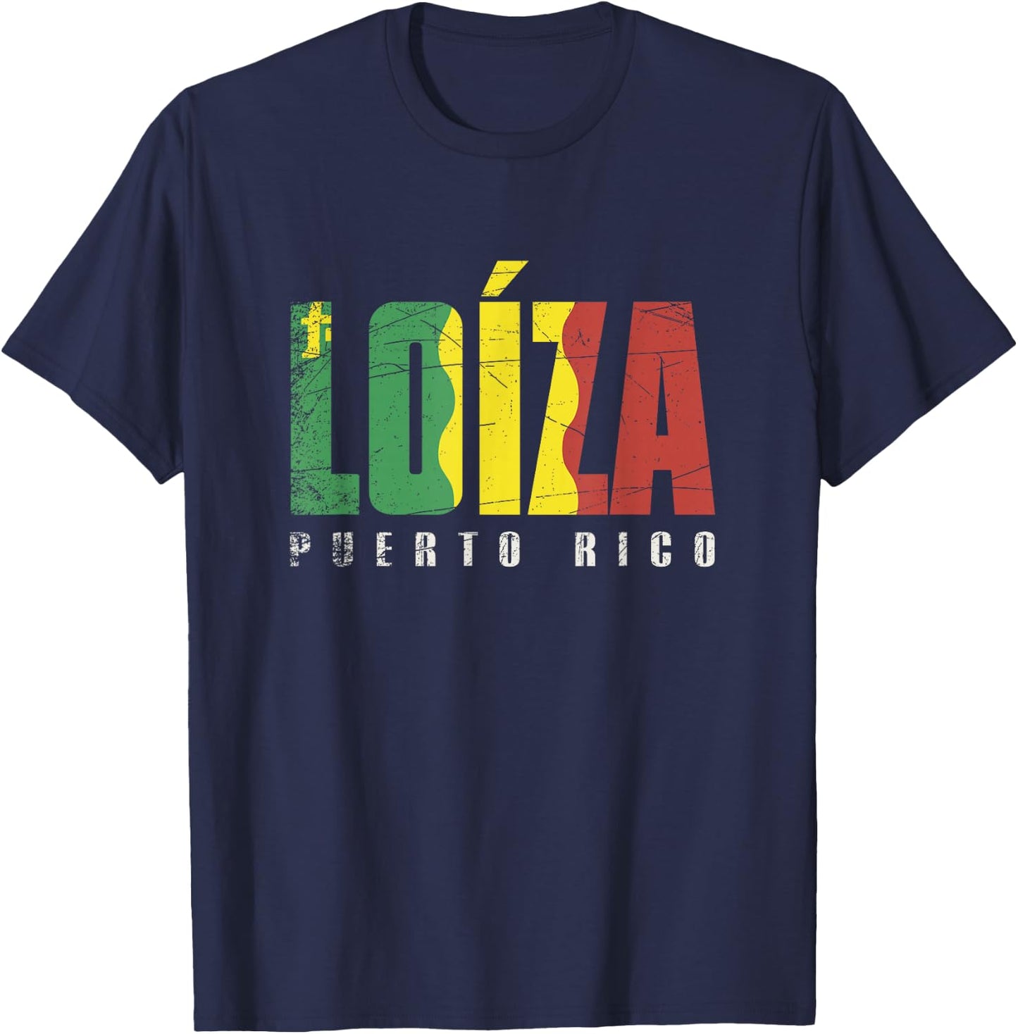 Loíza City in Puerto Rico, Loíza Flag T-Shirt - T-Shirt | Navy