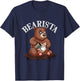 Cute Bear Bearista Coffee Lover Latte Art Barista T-Shirt - T-Shirt | Navy