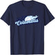 Columbus Baseball Vintage City Skyline Retro Baseball Lover T-Shirt - T-Shirt | Navy