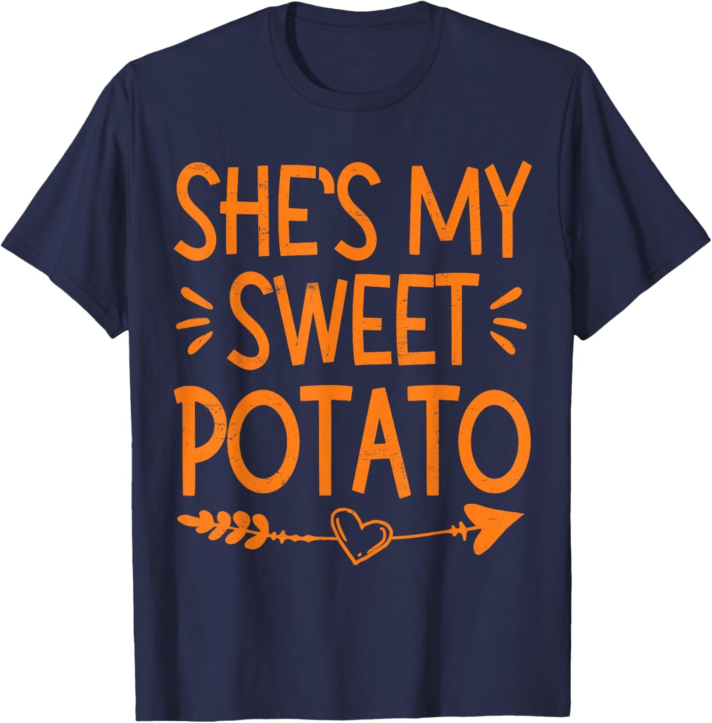 Thanksgiving Matching Couple She's My Sweet Potato I Yam T-Shirt - T-Shirt | Navy