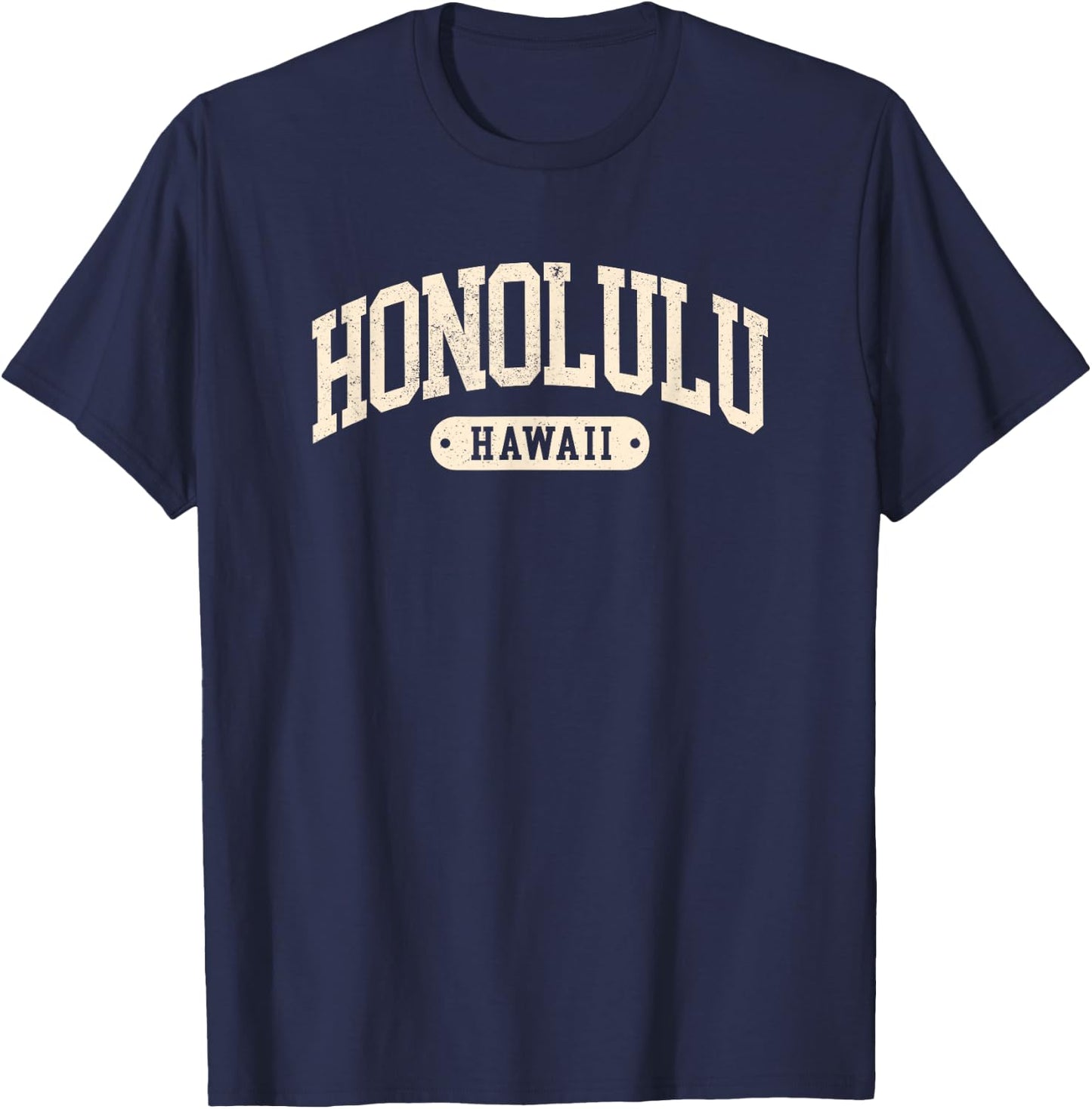 Vintage Honolulu Hawaii Retro Throwback Souvenir T-Shirt - T-Shirt | Navy