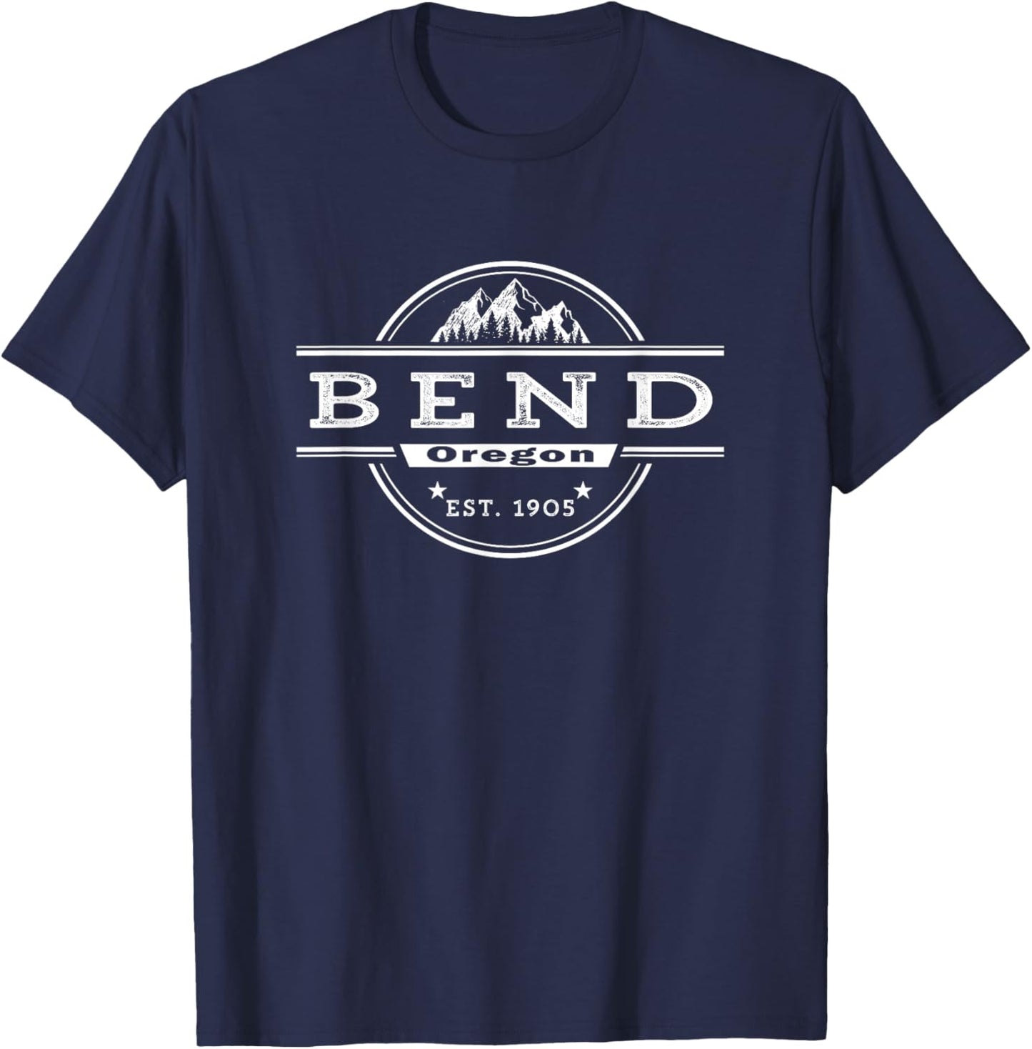 Bend Oregon EST. 1904 Vintage T-Shirt - T-Shirt | Navy