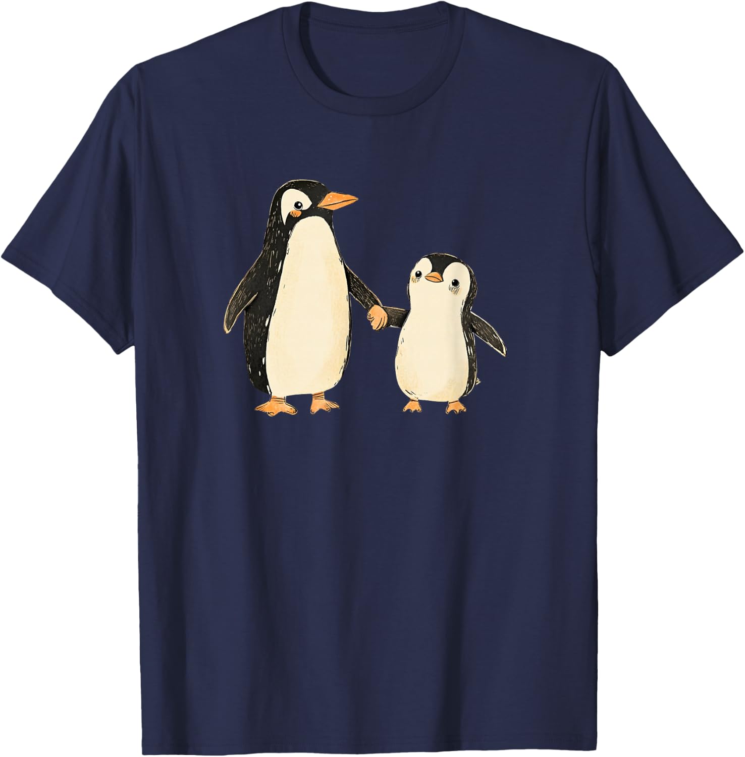 Mama and Baby Penguin T-Shirt - T-Shirt | Navy