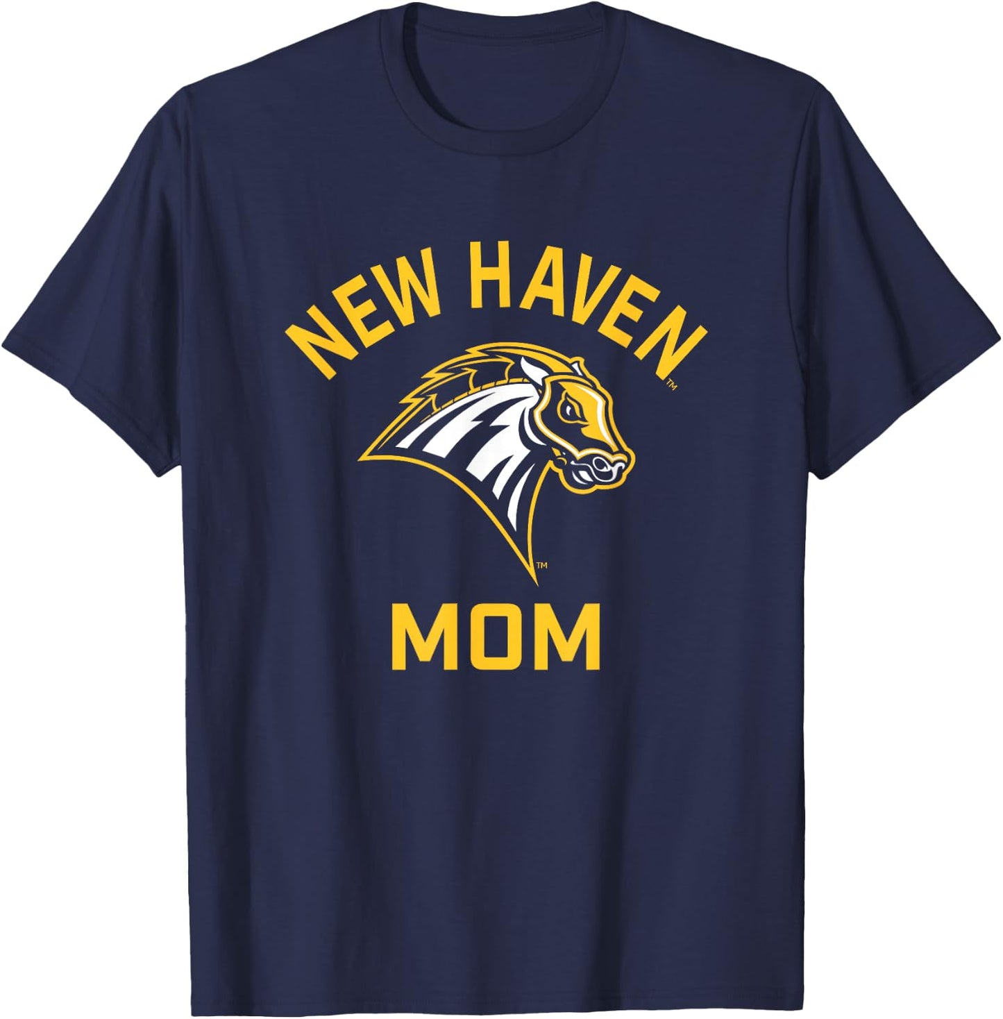 University of New Haven UNH Chargers Arched Mom T-Shirt - T-Shirt | Navy