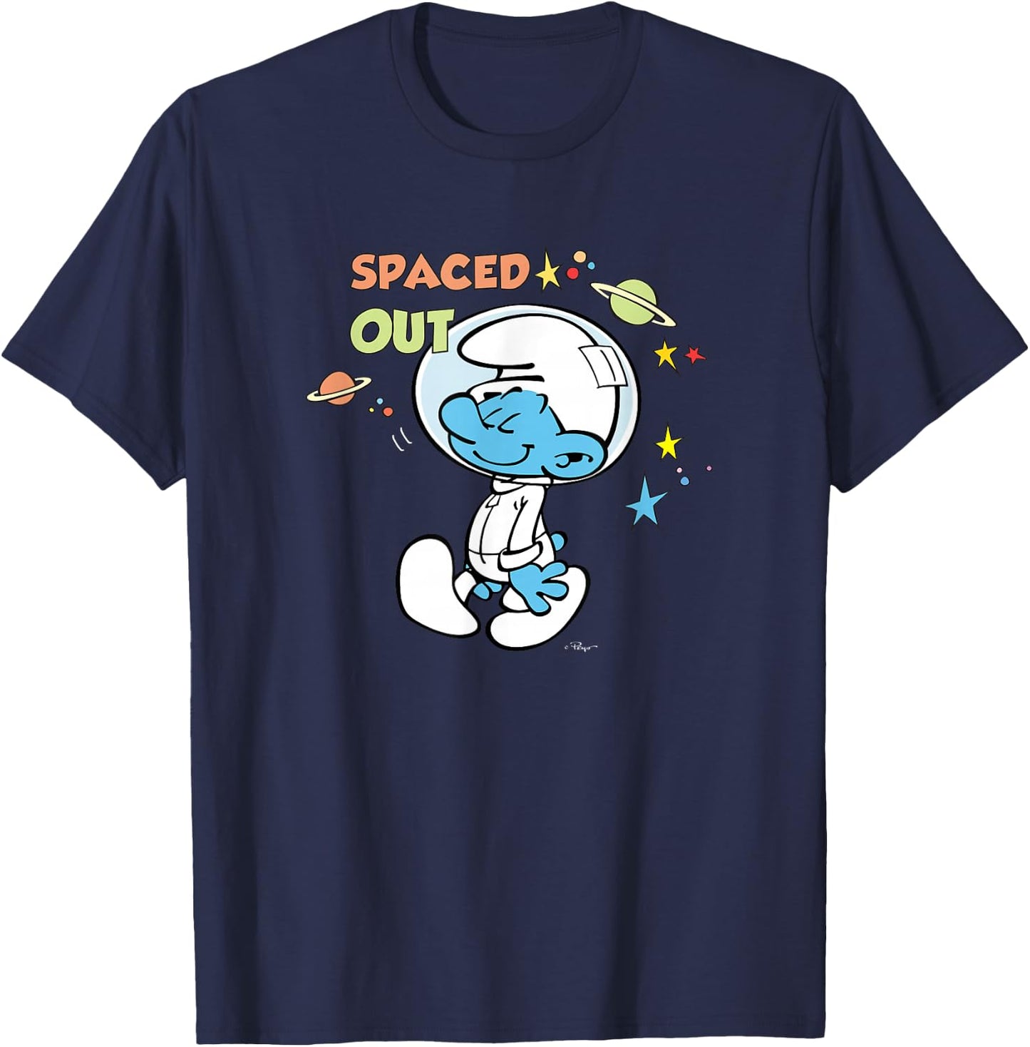 The Smurfs Spaced Out T-Shirt - T-Shirt | Navy
