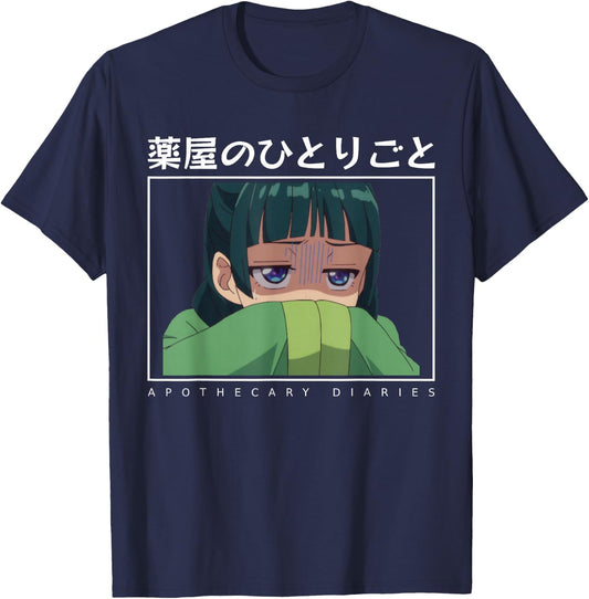Apothecary Diaries Maomao Cute Shy Anime Girl Trending Waifu T-Shirt - T-Shirt | Navy