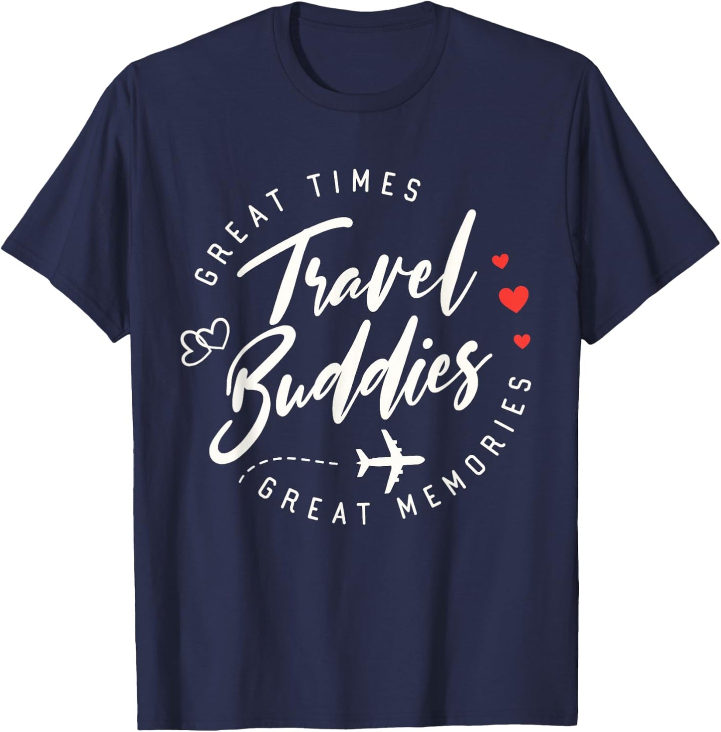 Travel Buddies Besties trip 2025 Girls Trip Summer Vacation T-Shirt - T-Shirt | Navy