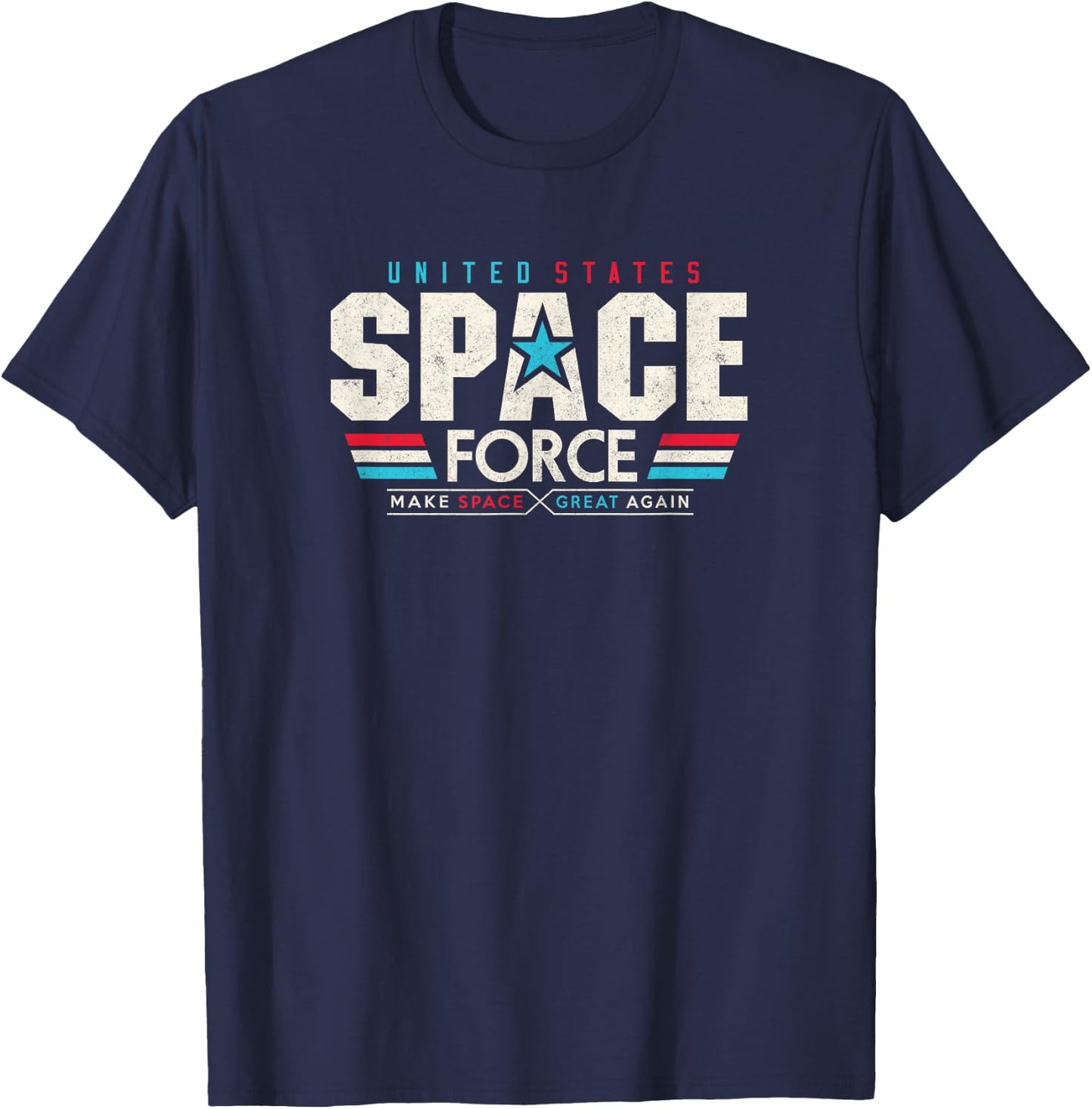 Space Force Retro Vintage Trump USA T-Shirt - T-Shirt | Navy