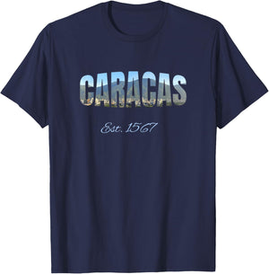 Caracas Est. 1567 | Venezuela Novelty Gift T-Shirt - T-Shirt | Navy