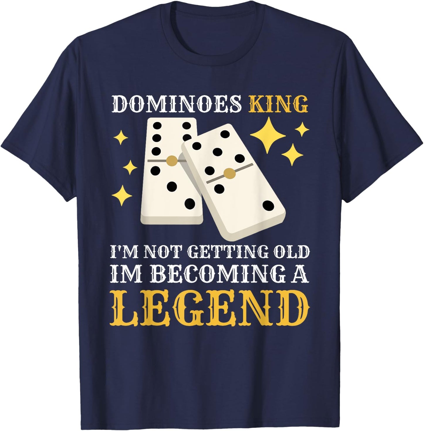 Dominoes King Domino Player Dominoes Lover T-Shirt - T-Shirt | Navy